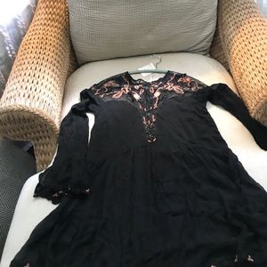 Free People sheer long sleeve dress size Small